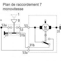 Moteur d'essuie-glace - pare-brise fixe - Mercedes-Benz - Trac 700, 800, 900, 1000 Mercedes Benz - 3