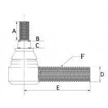 Rotule de direction - L: 127mm - Ford  - 3