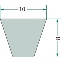 Courroie trapézoïdale AVX 1140La x 10 x 8 mm  - 2