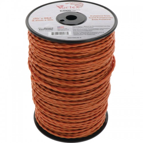 Fil de coupe nylon spiralé Vortex Desert pour débroussailleuse — Ø 4,3 mm x 111 m  - 1