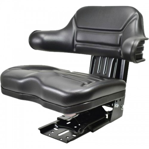 Siège mécanique PVC noir 565 x 500 x 510 mm réf. W222BL  - 1