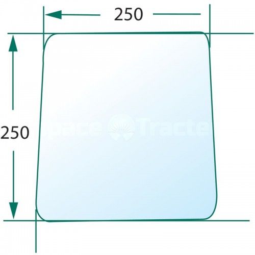 Vitre inférieure - claire - Mercedes-Benz - Trac 65/70, 700, 800, 900 Mercedes Benz - 1