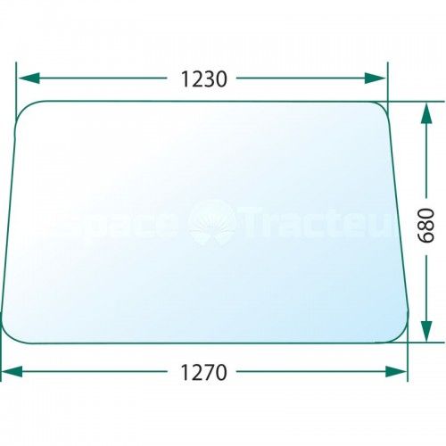 Pare-brise - clair - fixation laterale - Mercedes-Benz - Trac 700, 800, 900, 1000, 1100 Mercedes Benz - 1