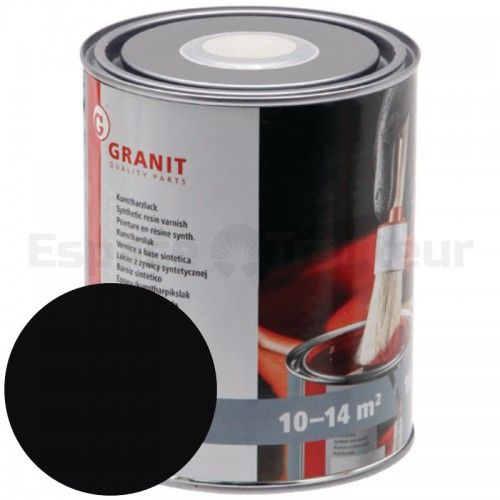 Pot de peinture 1L - Noir foncé mat - RAL: 9005 - Wiclkens NoPolux